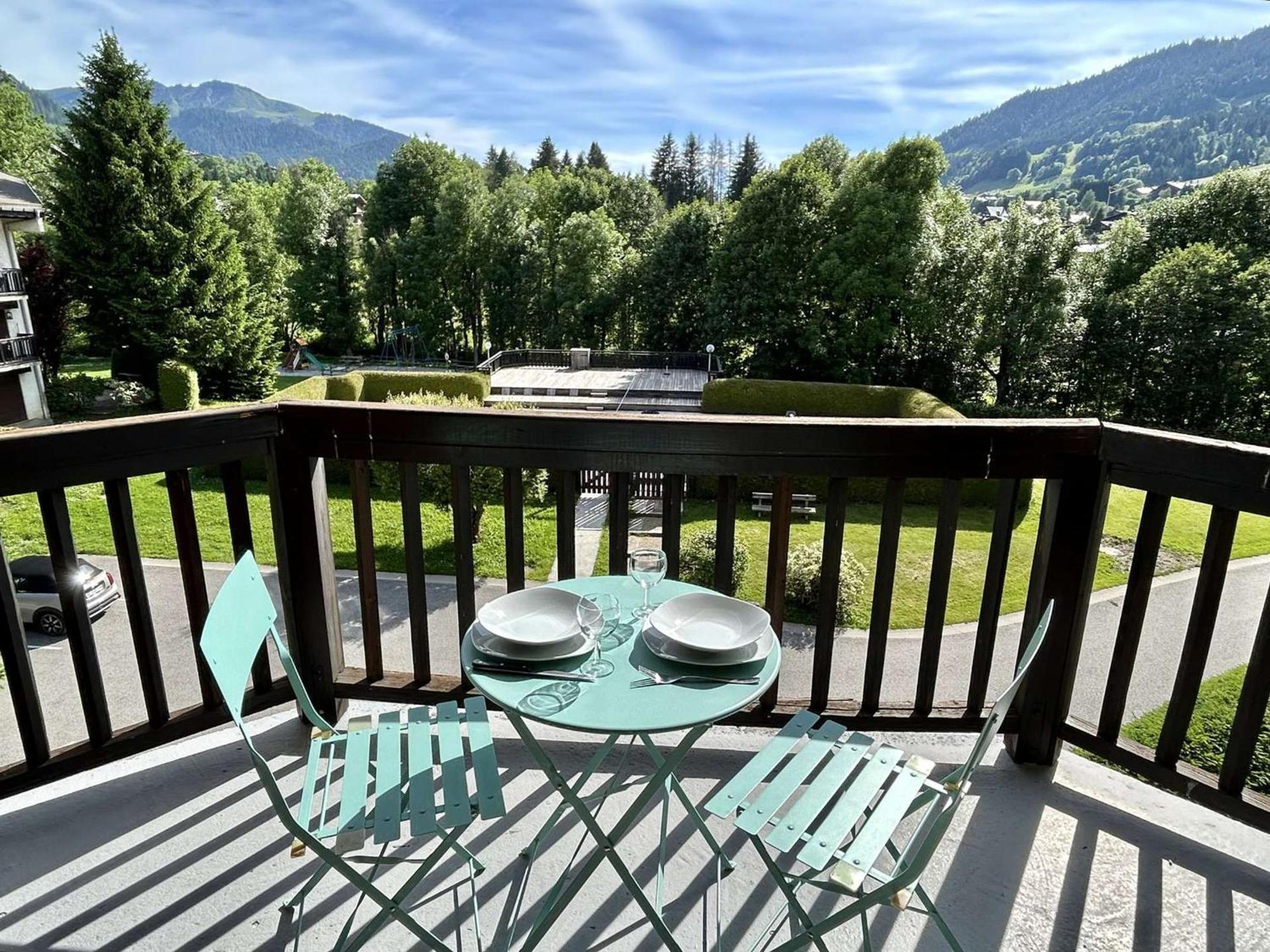 Studio Avec Piscine Chauffee, Tennis & Balcon - 4 Couchages A Megeve - Fr-1-597-14 Exterior foto